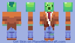Peashooter Zombie for Action and Stuff Minecraft Skin