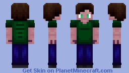 Guy in a Green Shirt Minecraft Skin