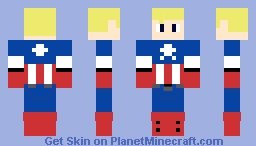 Captain America- Steve Rogers Marvel Comics Minecraft Skin