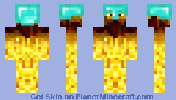 Blaze With a Diamond Helmet Minecraft Skin