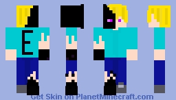 Half Boy Half Ender Minecraft Skin