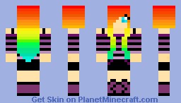 RAINBOW GIRL SKIN Minecraft Skin