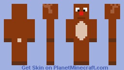 Rudolph the Red-Nose Reindeer Minecraft Skin