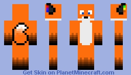 Furry Fox (W/ Rainbow Piercings) Minecraft Skin