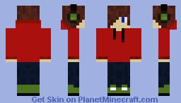 Red Hoodie Boy Minecraft Skin