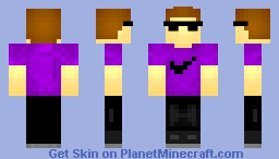 Nike Boy Skin with Purple Shirt (By xMInecrafterEX) Minecraft Skin