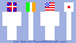 Flags Around the World Skin - First Project on PMC Minecraft Skin