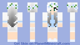 pretty ombré flower crown girl Minecraft Skin