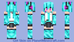 Camouflage Miku Minecraft Skin