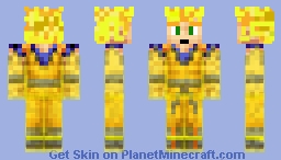 SSJ Goku (With SSJ Aura) Minecraft Skin