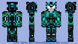 3d features türkis skin Minecraft Skin