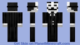 Black and White Anonymous Skin Minecraft Skin