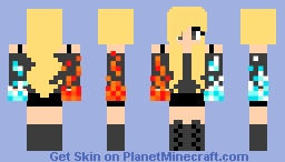fire-ice girl Minecraft Skin