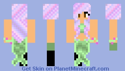 Mermaid girl Minecraft Skin