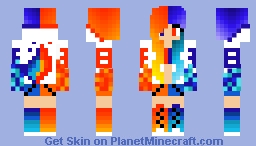 Water & Fire Minecraft Skin