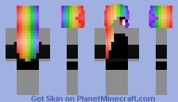 Rainbow Obsidian Minecraft Skin