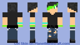 Green Emo/Dark Boy Minecraft Skin