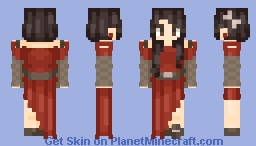Girl with Red Dress - Μαcαrοη_ Minecraft Skin Girl with Red Dress - Μαcαrοη_ Minecraft Skin