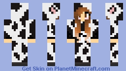 Cow Onsie GIrl Minecraft Skin