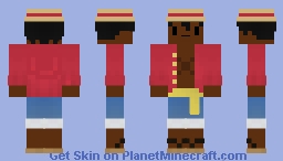 Black Luffy Minecraft Skin