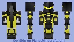 Carbon Yellow Genji Minecraft Skin