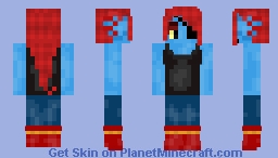 Undyne (Undertale) Minecraft Skin