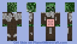 Zombie in a Cow Costume Minecraft Skin