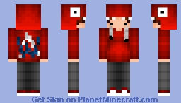 Red Alan Walker Hoodie Minecraft Skin