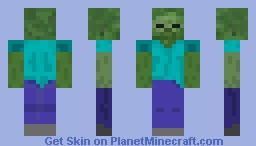 MCSM Zombie (Without 3D Sleeves and Shoes) Minecraft Skin