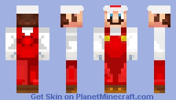 Fire Mario Minecraft Skin