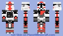 Star Wars Red Ark Trooper Minecraft Skin