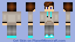 Cute Boy With Brown Hair And Gray Jumper Minecraft Skin