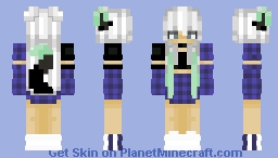 White wolf girl Minecraft Skin