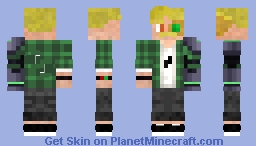 Guy with robot hand Minecraft Skin