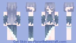 🎃skintober day 4🎃 𝓁𝓊𝓃𝒶𝒸𝒽𝓊𝓊 ~ weeping water nymph Minecraft Skin