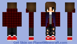 Tomboy Girl W/ Ombre Hair Minecraft Skin
