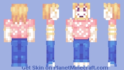 asgore in pink shirt Minecraft Skin
