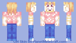 asgore in pink shirt Minecraft Skin