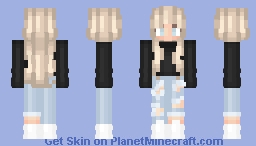 Ripped Jeans Girl Minecraft Skin