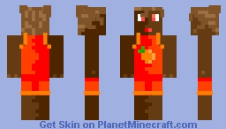 Orange juice girl Minecraft Skin