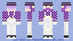 Purple Hipster Minecraft Skin