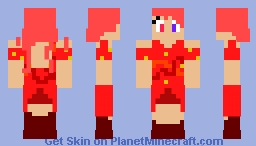 Fire girl Minecraft Skin