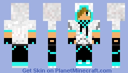 cool white hoodie boy Minecraft Skin