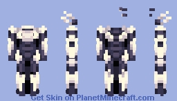 Black & White Mecha Suit - OB Minecraft Skin