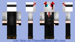 white hair medieval suit man Minecraft Skin