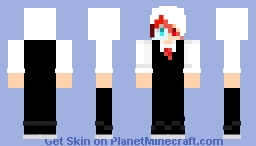 white hair medieval suit man Minecraft Skin