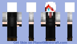 white hair medieval suit man Minecraft Skin