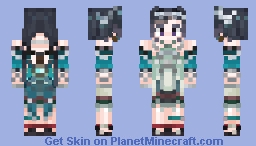 Color Accurate~ Lan yan-Genshin Impact Minecraft Skin