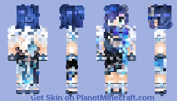 Color accurate Yelan~Tranquil Banquet~Genshin Impact skin Minecraft Skin