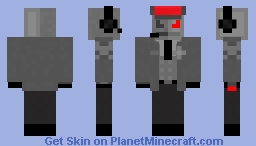 Engineer of the Technical Department of the Great Monster Empire Skeleton Cyborg Minecraft Skin